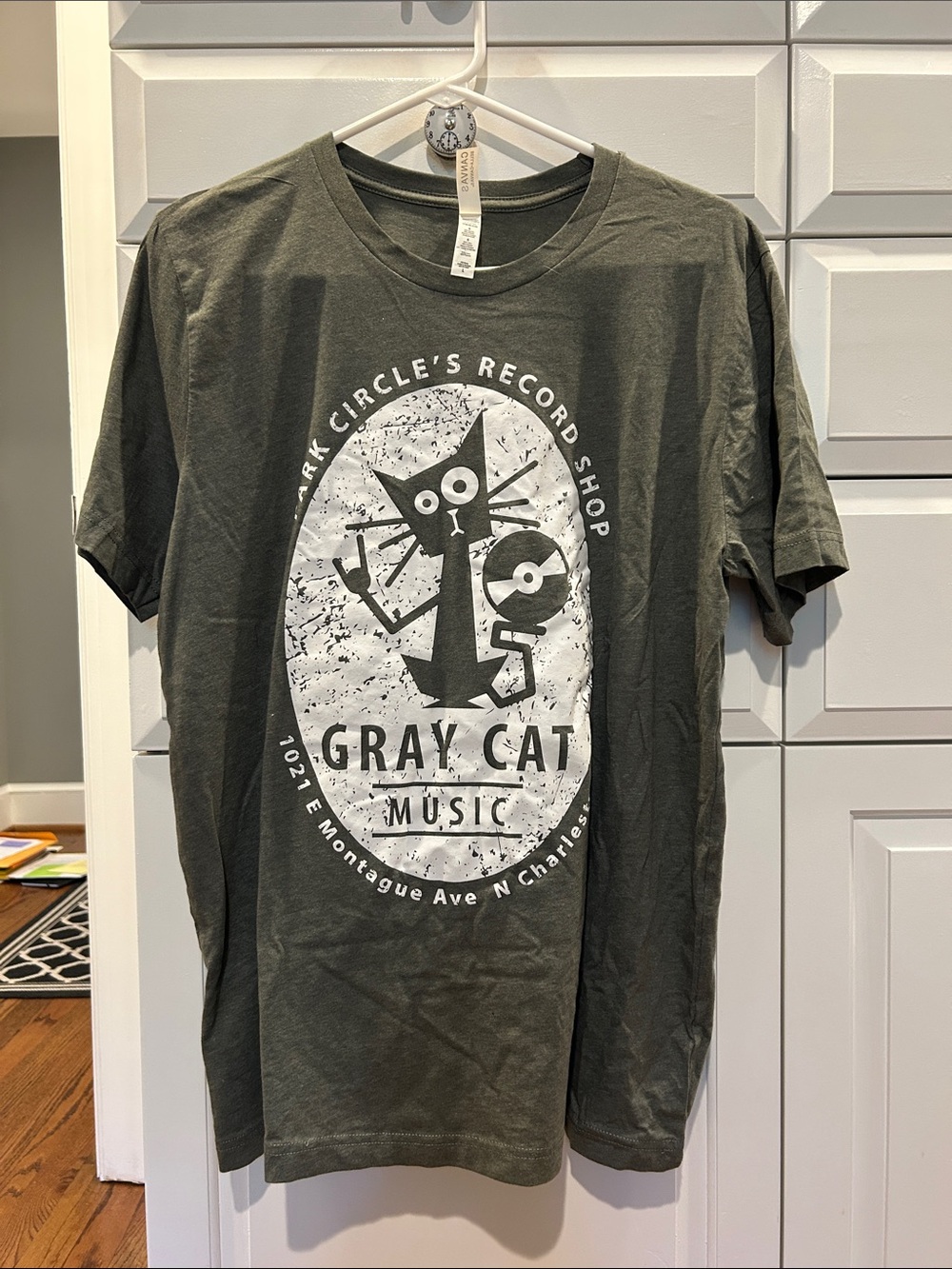 Logo TShirt - gray - Gray Cat Music - Charleston SC